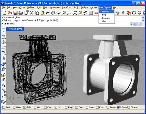 convert mesh to solid rhino.